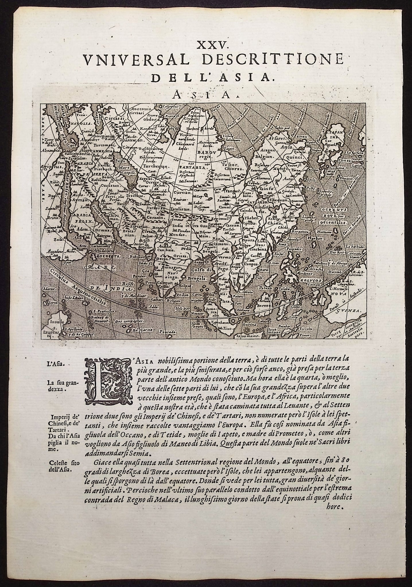 Cernoti & Magini's Ptolemy, pub. 1597 - Map of Asia with part of New Guinea (1 of 1)