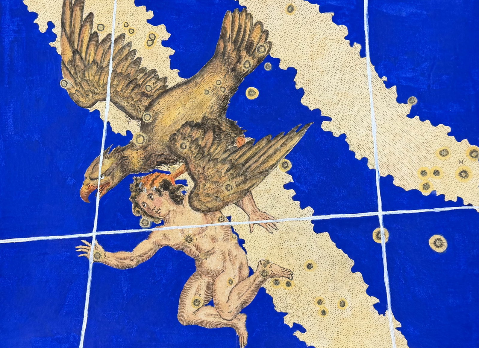 Bayer - Constellation or Star Chart of Aquila (Eagle) and Child (1 of 2)