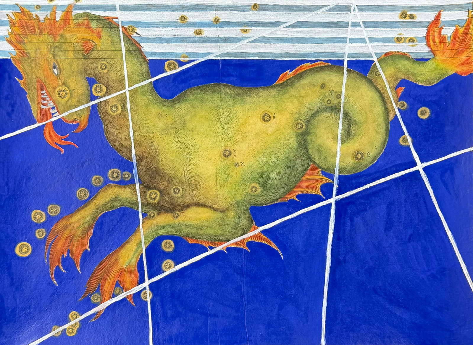 Bayer - Constellation or Star Chart of Cetus (Sea Dragon) (1 of 2)