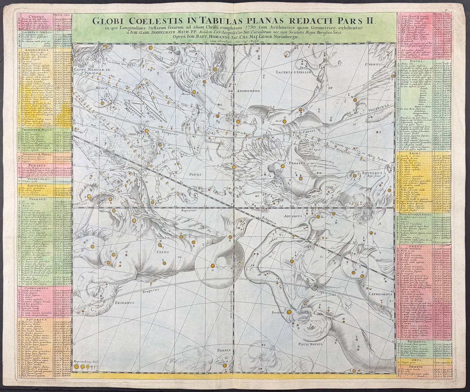 Doppelmayr & Homann - Constellation or Celestial Chart [Globi Coelestis in Tabulas Planas Redacti (1 of 2)