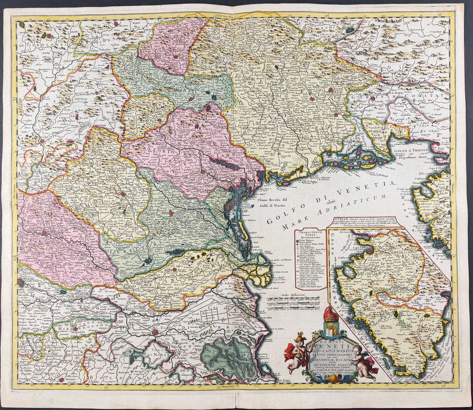 Visscher - Map of Venice, Italy; Istria Peninsula; Gulf of Venice (1 of 2)