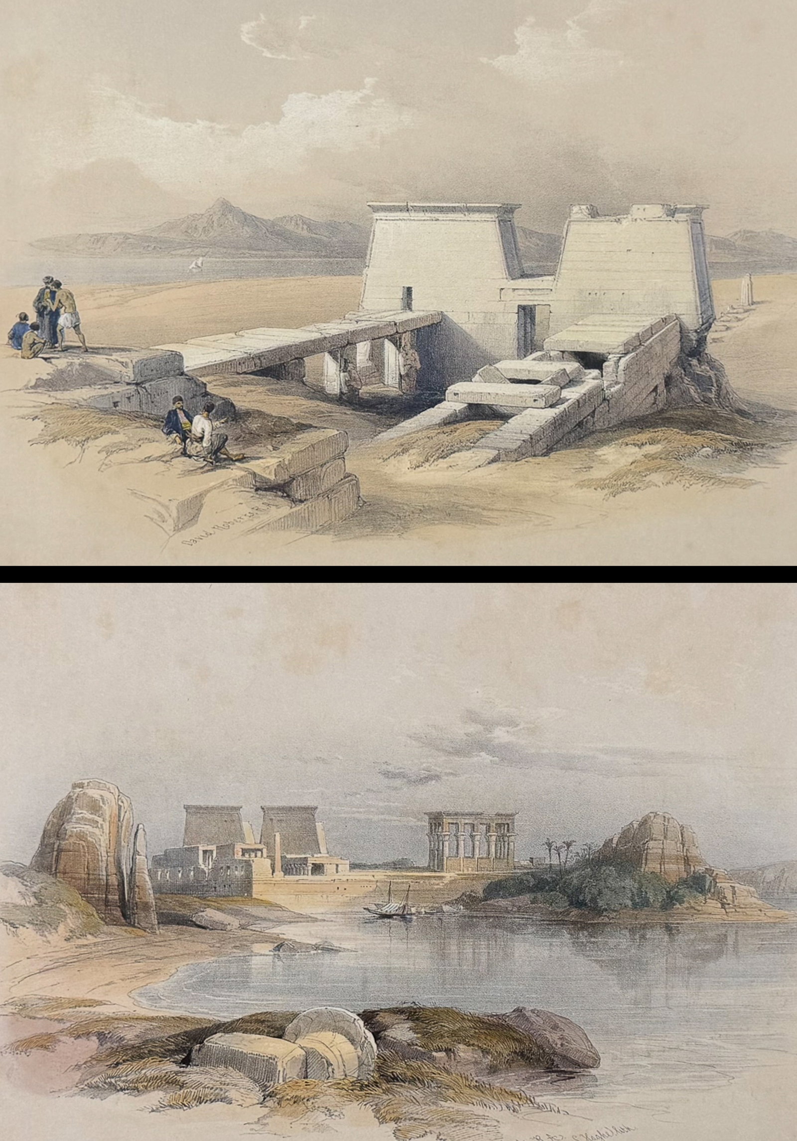 David Roberts, RSE - 8 Lithographs from Holy Land, Syria, Idumea, Arabia, Egypt, & Nubia (1 of 11)