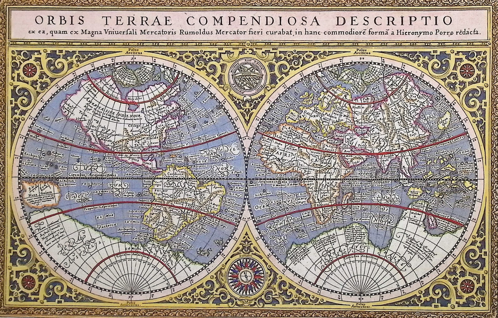 Cernoti & Magini's Ptolemy, pub. 1597 - Map of the World (1 of 2)