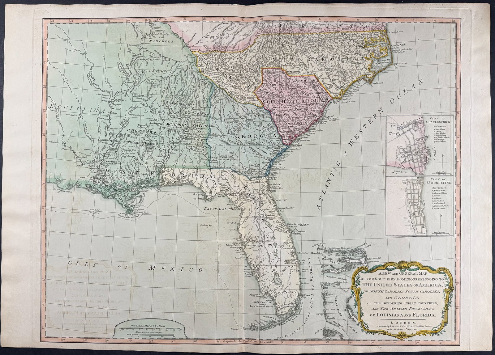 Laurie & Whittle - Map of the United States [The Southern Dominions belonging to the United States (1 of 1)