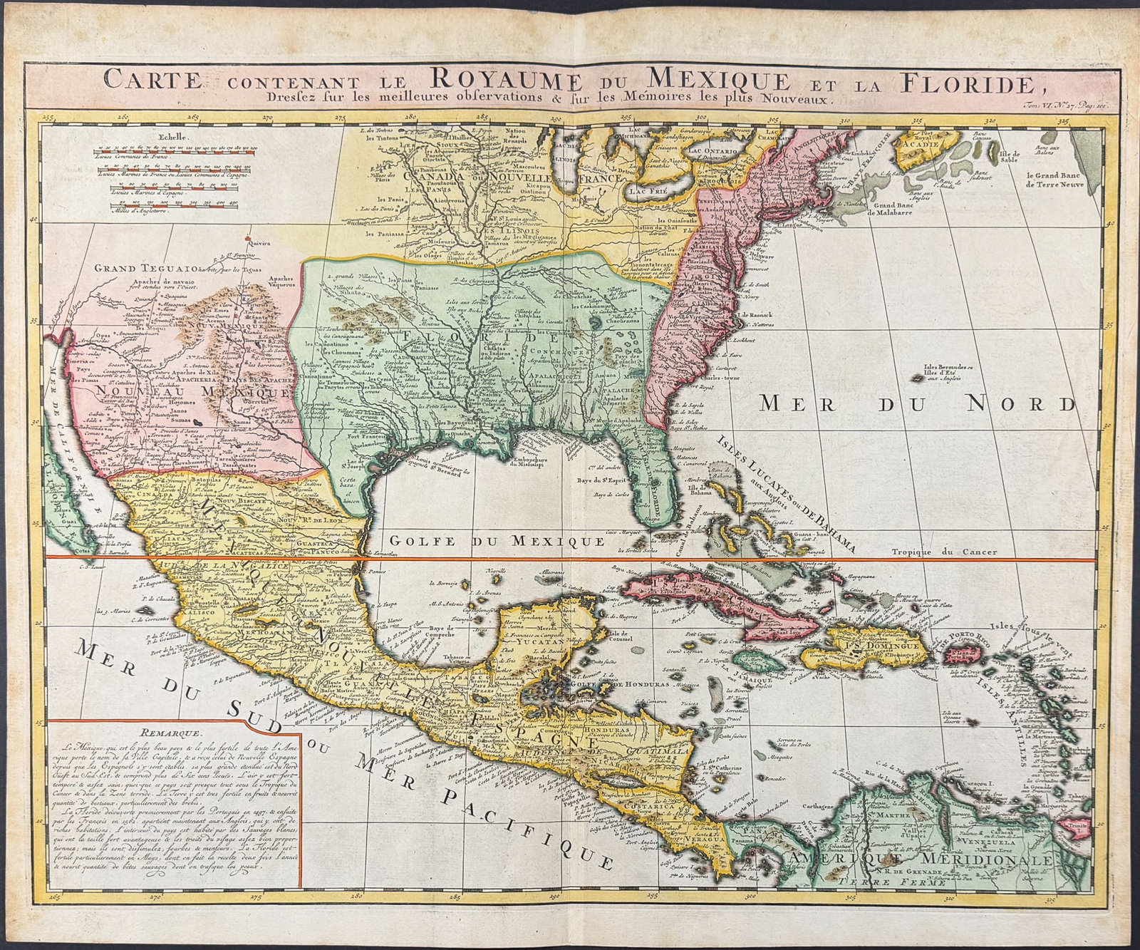 Chatelain - Map of America focused on Florida & Mexico with the Great Lakes and East Coast [Carte (1 of 2)