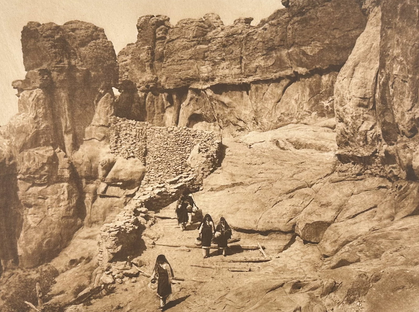 E Curtis, Folio, Japanese Tissue - Acoma Roadway (1 of 2)