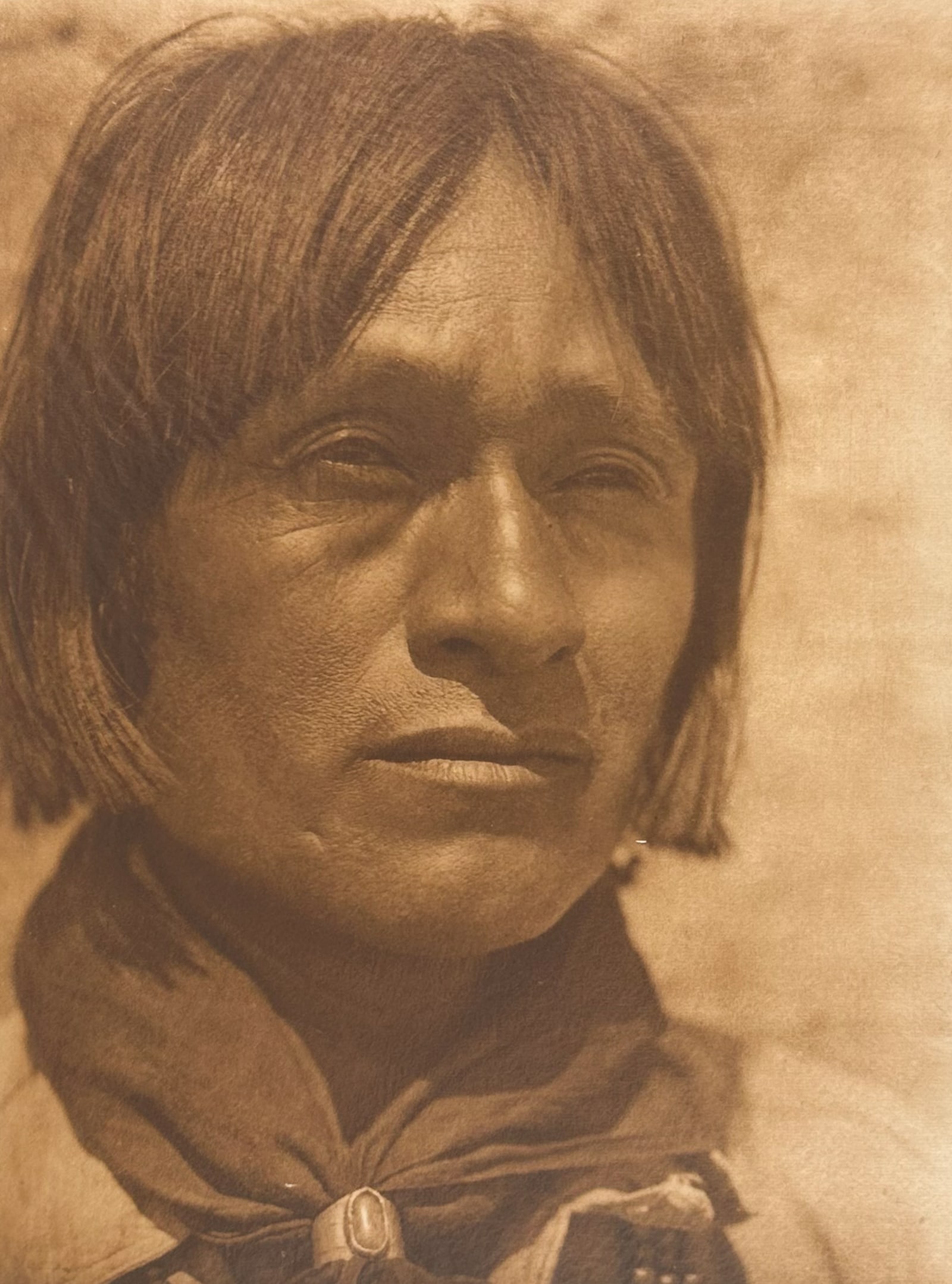 E Curtis, Folio, Japanese Tissue - Kyello - Santo Domingo: This moving photogravure is from Edward Curtis's The North American Indian being a Series of Volumes Picturing and Describing the Indians of the United States and Alaska. Edited by Frederick Webb Hodg