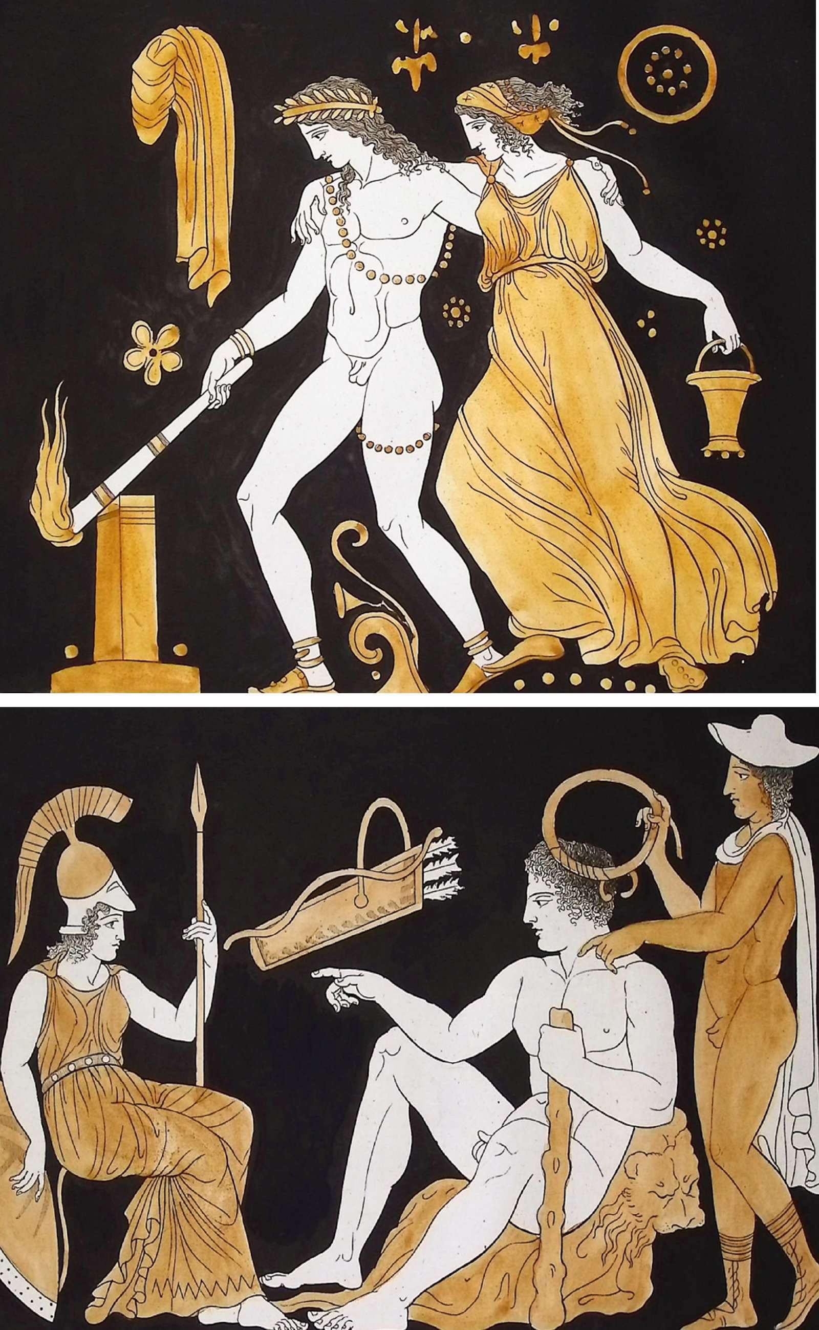 Hamilton - 4 Engravings of a Painting from a Grecian Vase (1 of 7)
