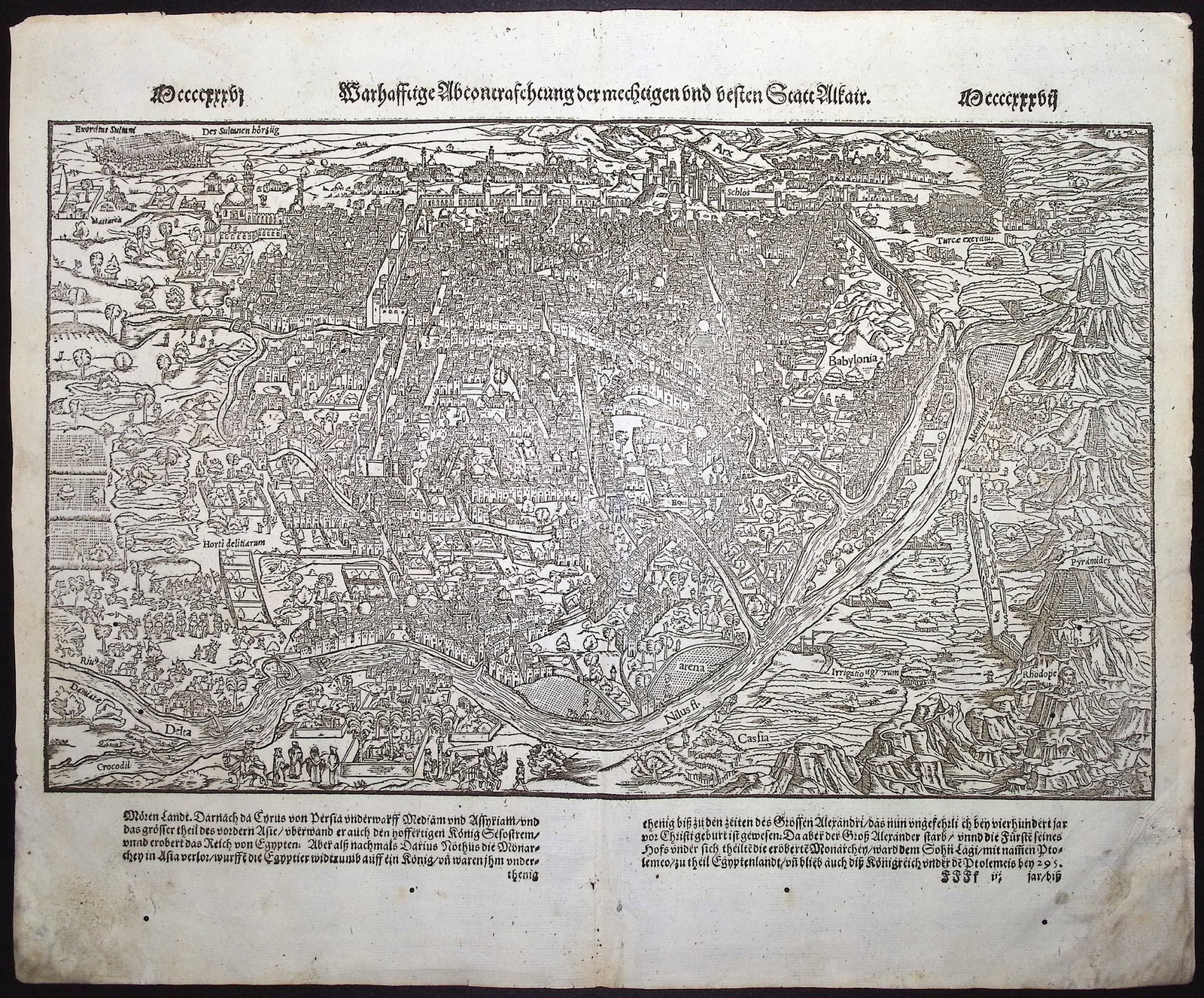 Munster, pub. 1598 - Map of Cairo, Egypt (1 of 1)