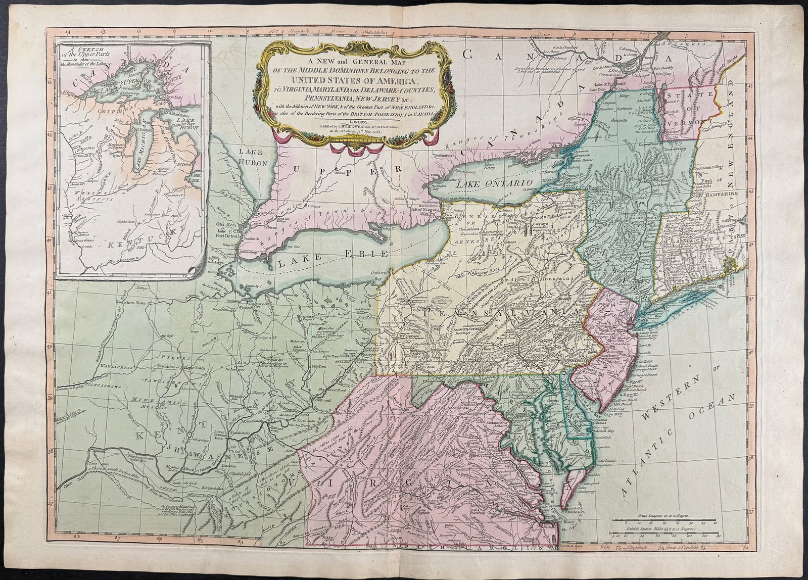 Laurie & Whittle - Map of the United States [The Middle Dominions belonging to the United States of (1 of 1)