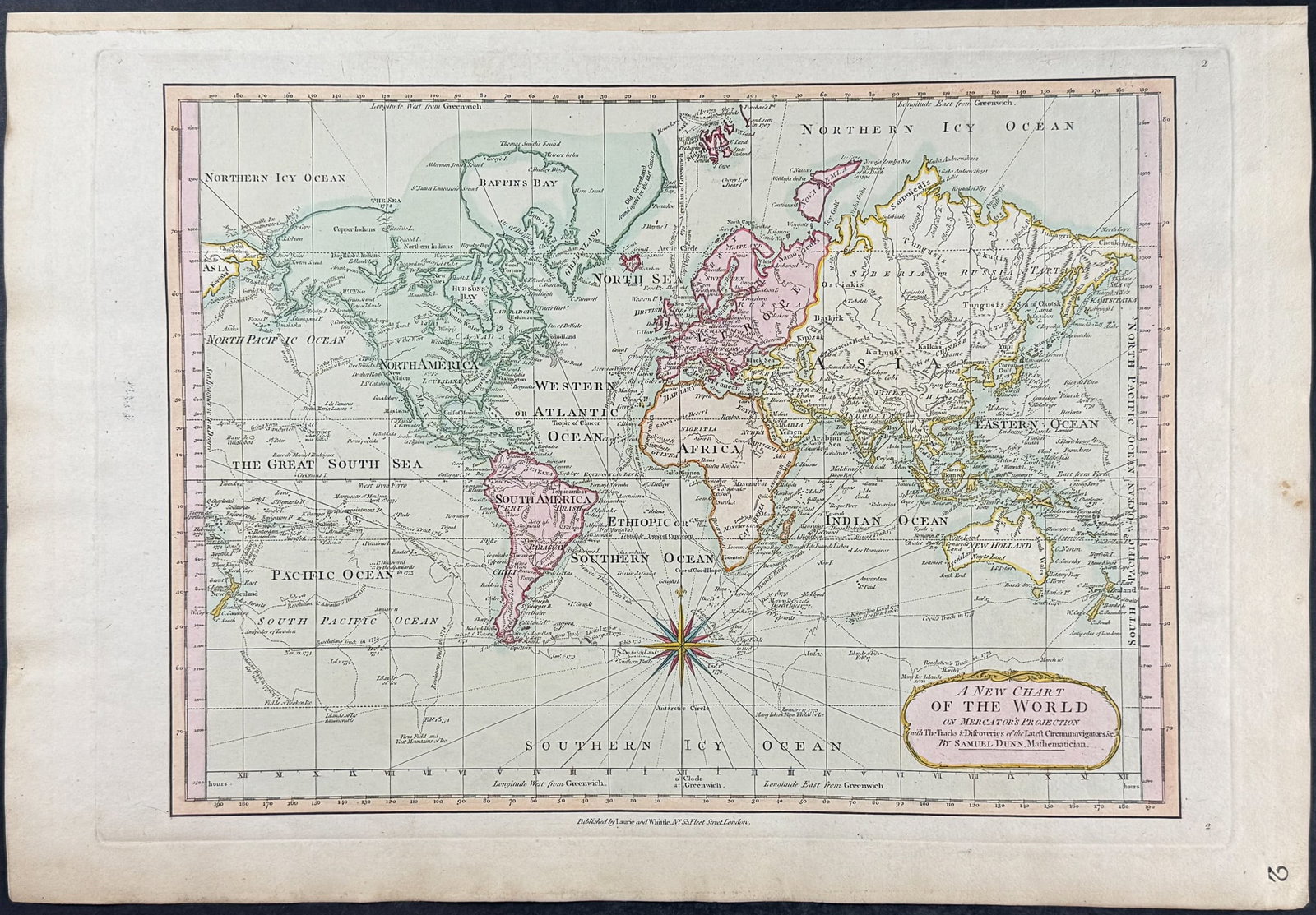 Laurie & Whittle - Map of the World [The World, on Mercator's Projection; by S. Dunn.] (1 of 1)