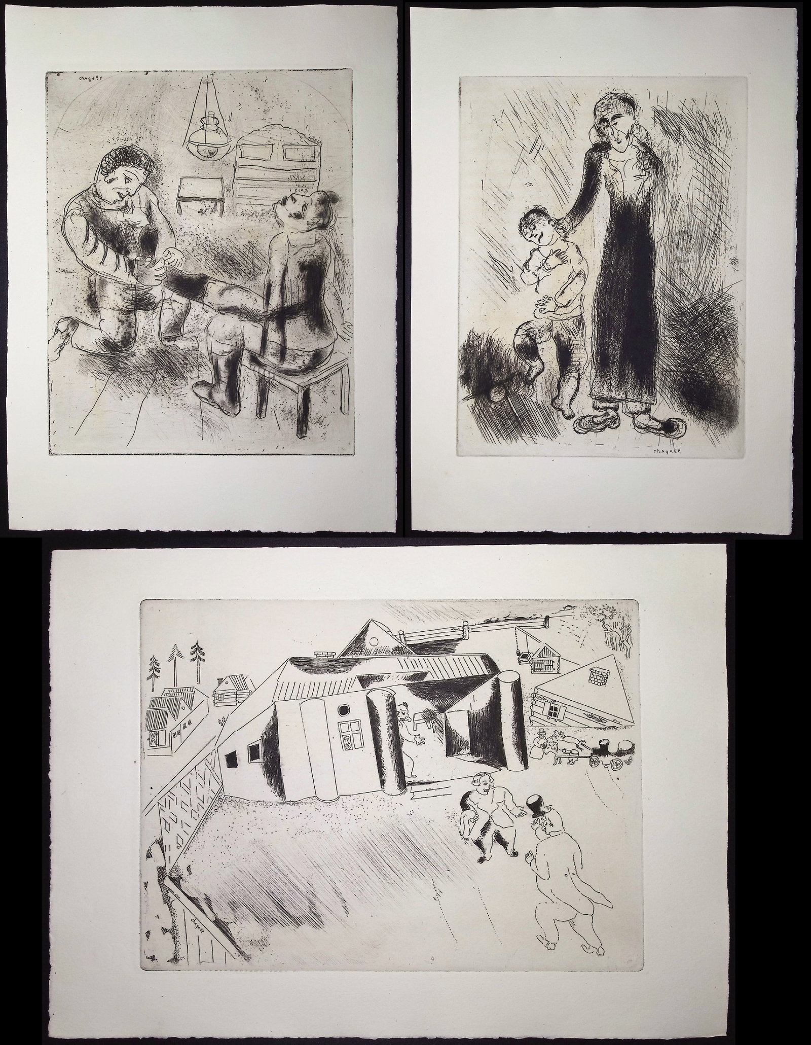 Chagall - 5 Etchings from Les Ames Mortes (1 of 6)