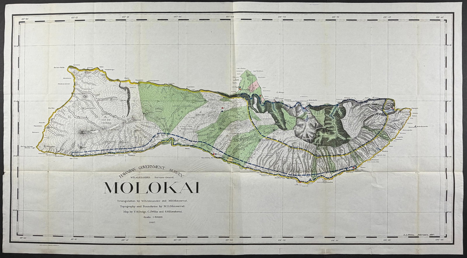 Hawaiian Government Survey - Island of Moloka'i (1 of 1)