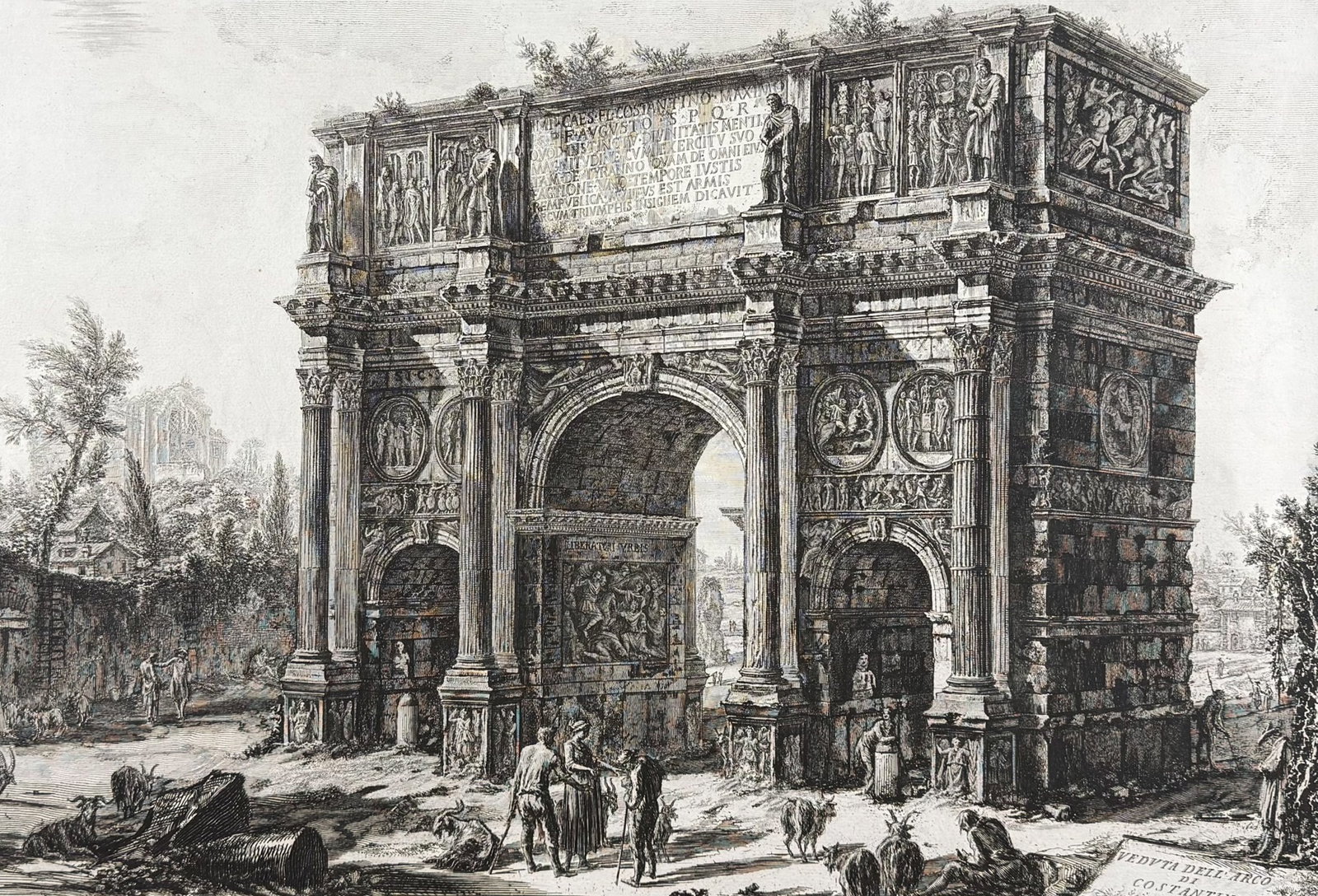 Piranesi, Folio - View of the Arch of Constantine [Veduta dell'Arco di Costantino] (1 of 2)