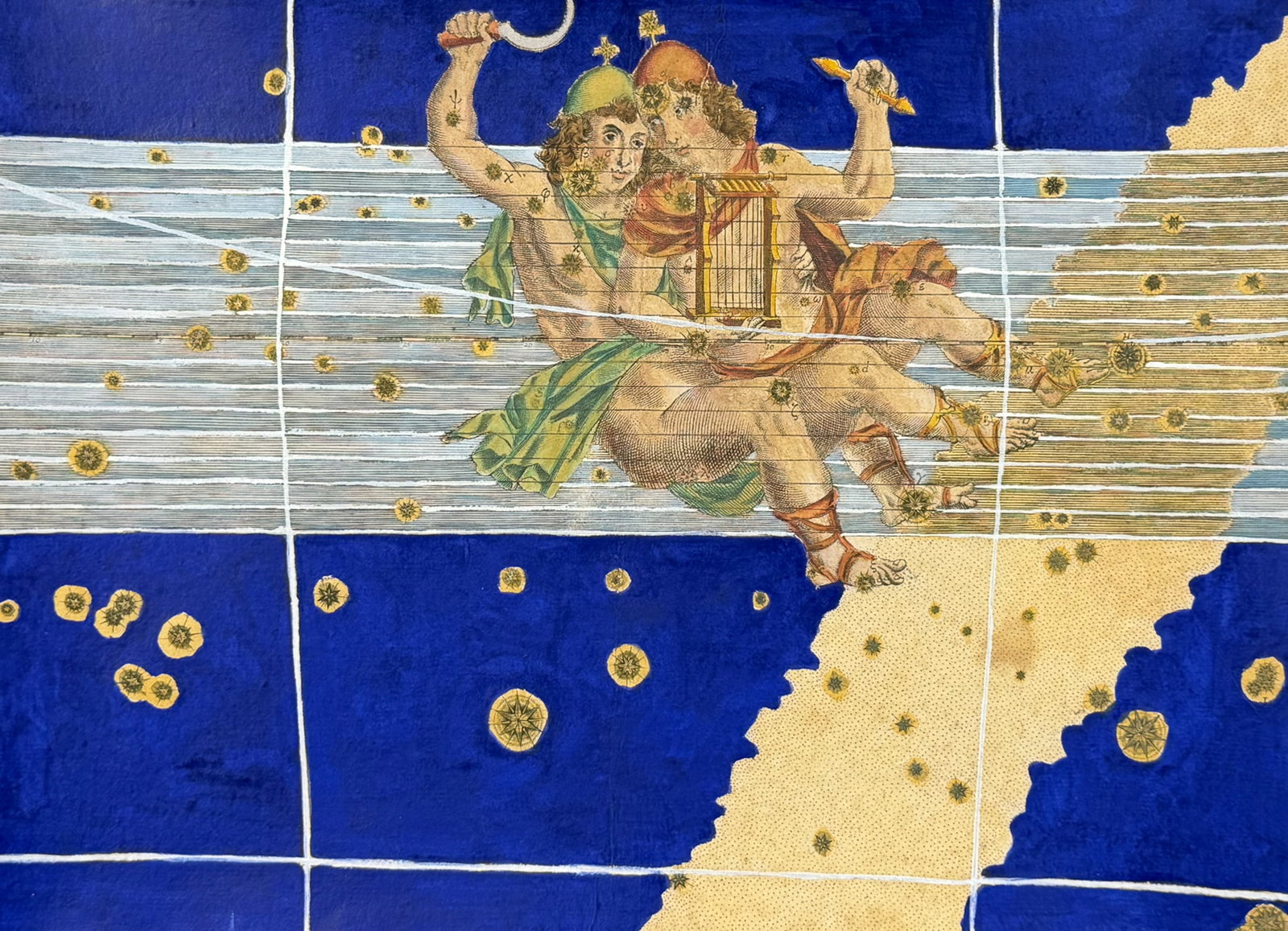 Bayer - Constellation or Star Chart of Gemini (Twins) (1 of 2)