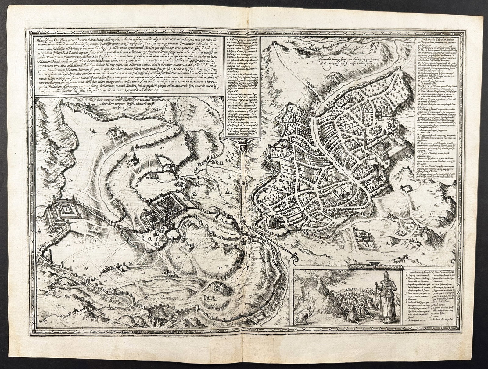 Braun & Hogenberg, pub. 1575 - View of Jerusaem, Israel (1 of 1)