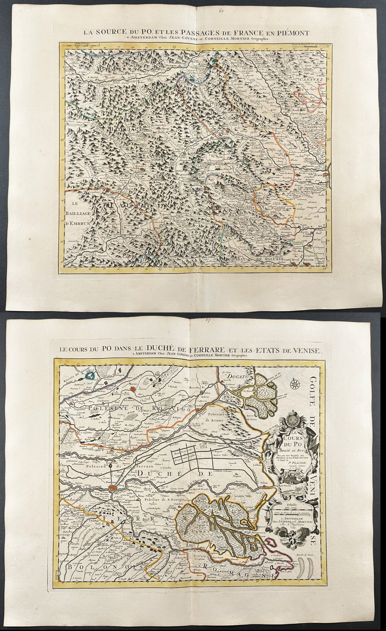 De L'Isle - Group of 5 Maps of the Po River Region (1 of 6)