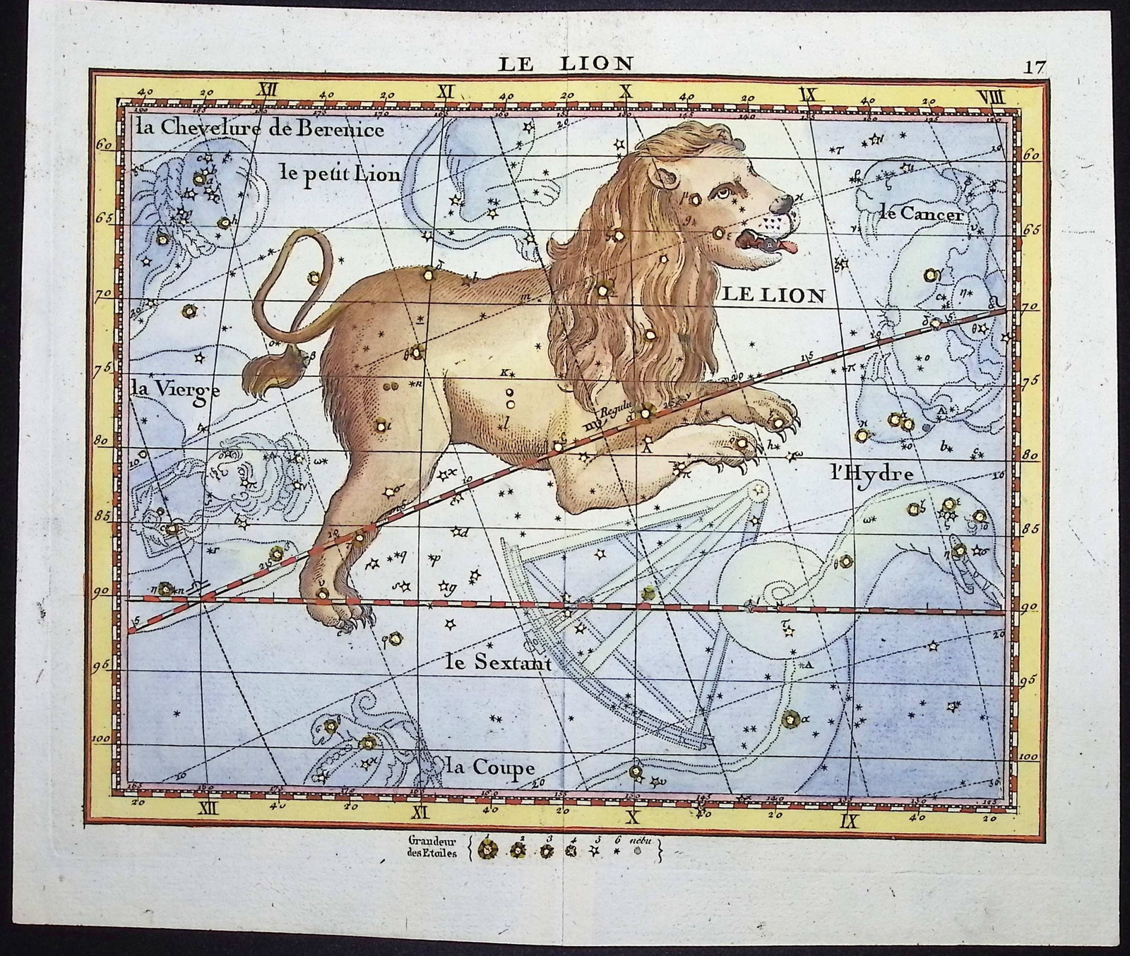 Flamsteed - Constellation or Celestial Chart of Lion or Leo (1 of 1)