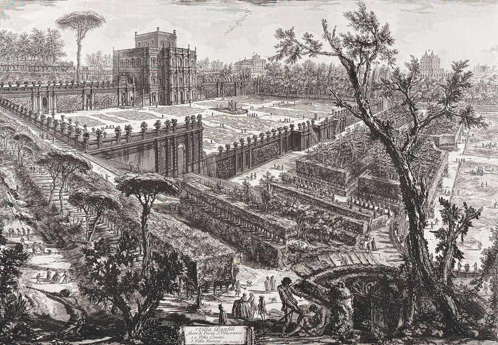 Piranesi, Folio - Villa Pamphili outside Porta San Pancrazio [Villa Panfili fuori di Porta S. (1 of 2)