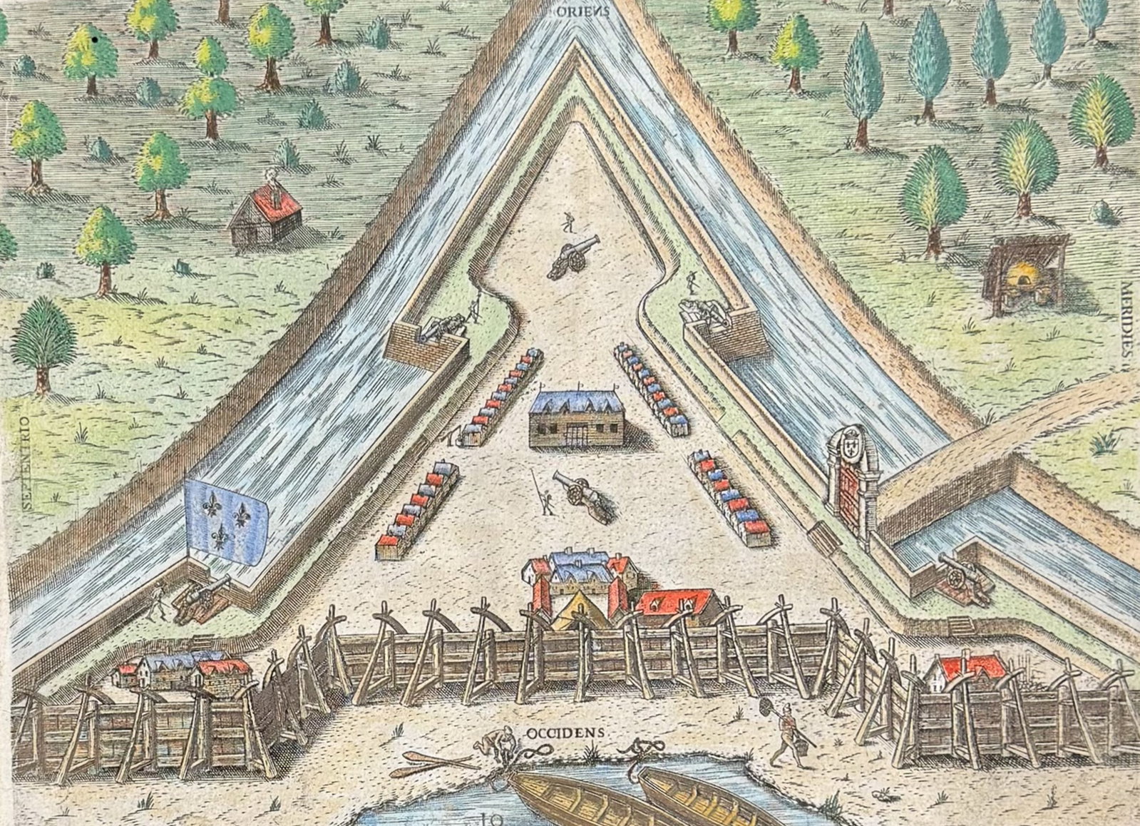 De Bry - Florida - Picture of Fort Caroline (1 of 2)