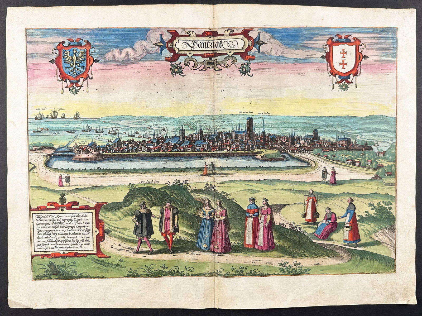 Braun & Hogenberg, pub. 1575 - View of Danzig (Gdansk), Germany or Poland (1 of 1)