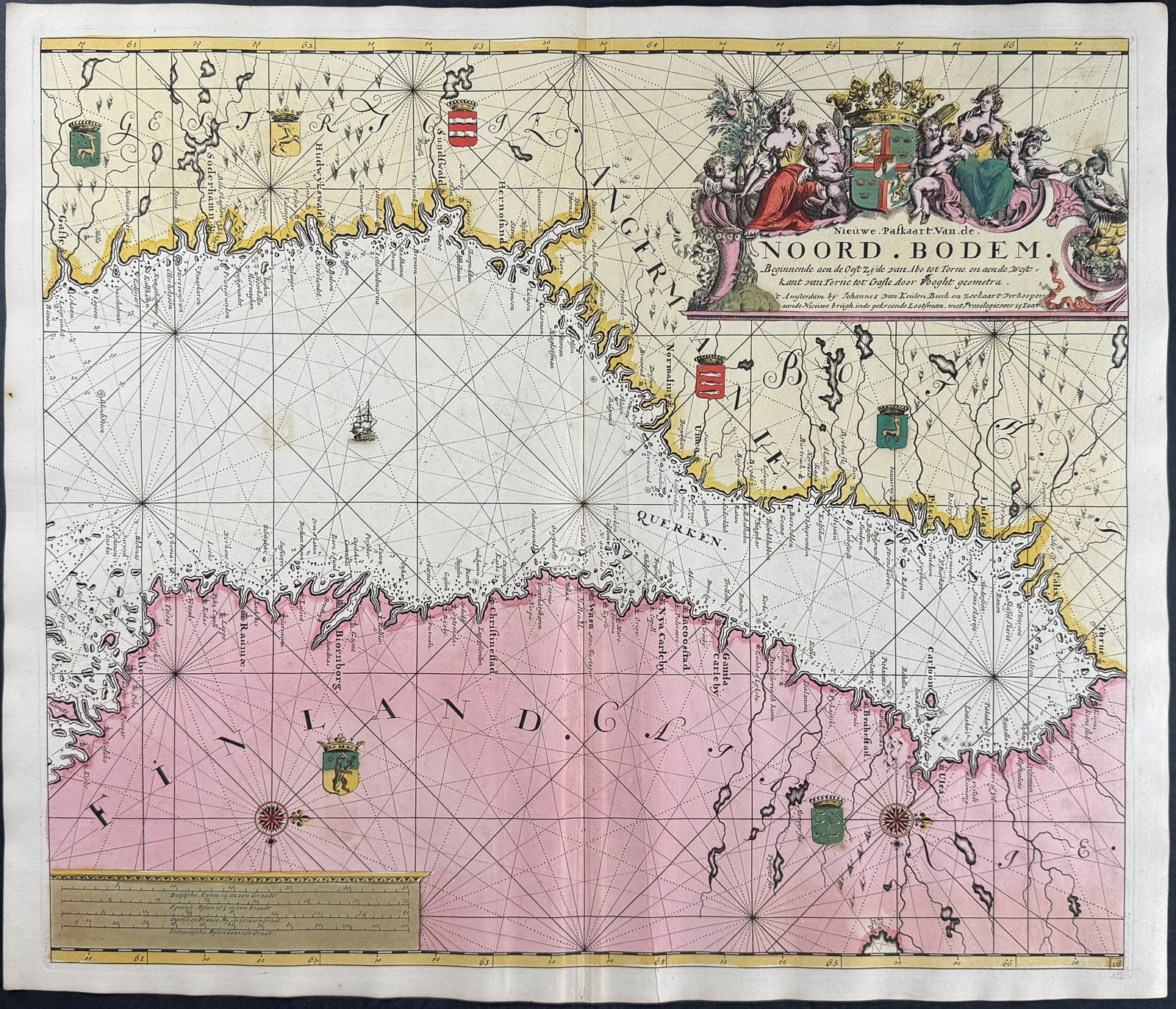 Keulen, Rare - Map of the Gulf of Bothnia (1 of 1)