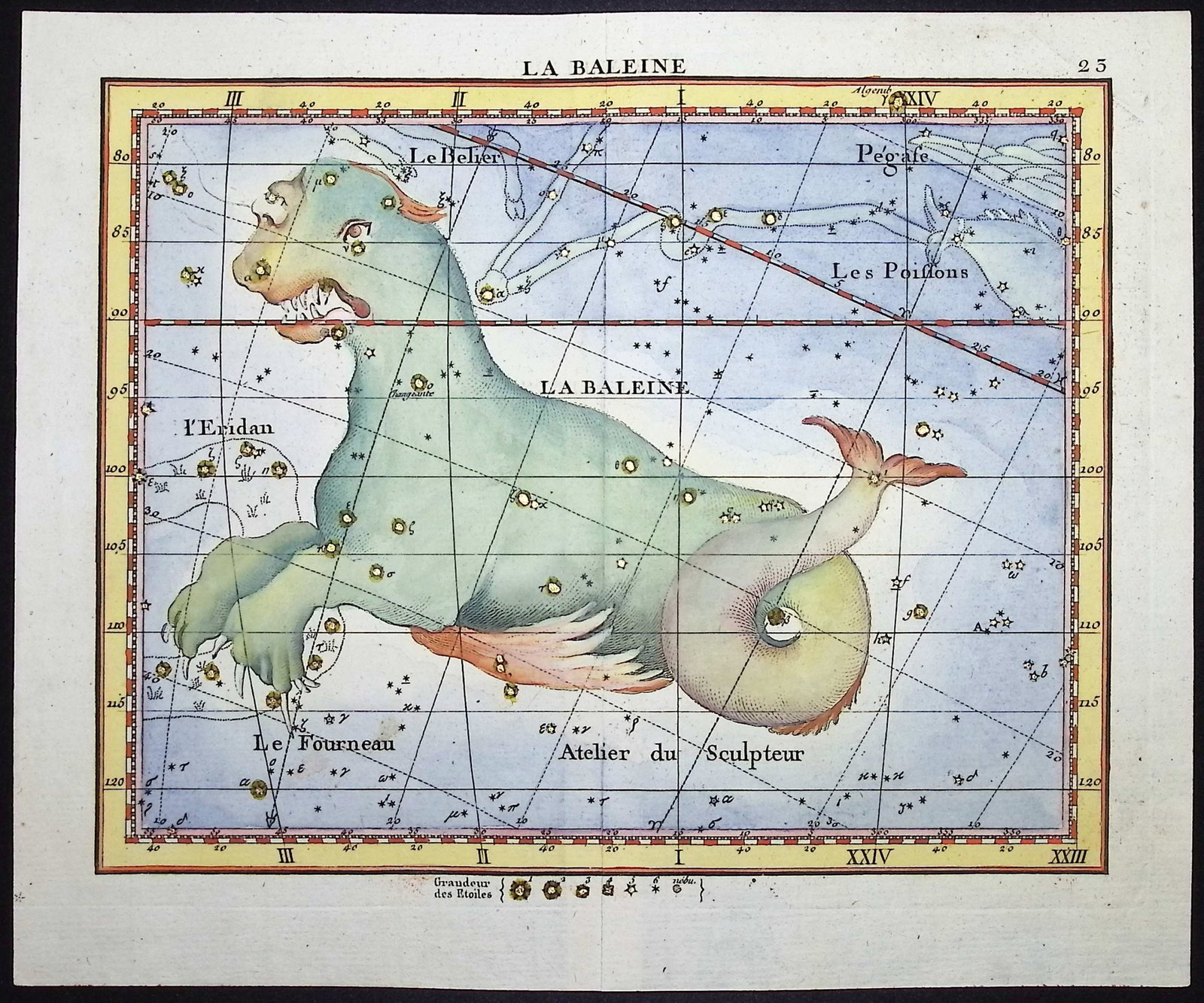 Flamsteed - Constellation or Celestial Chart of Sea Monster (Baleine) (1 of 1)