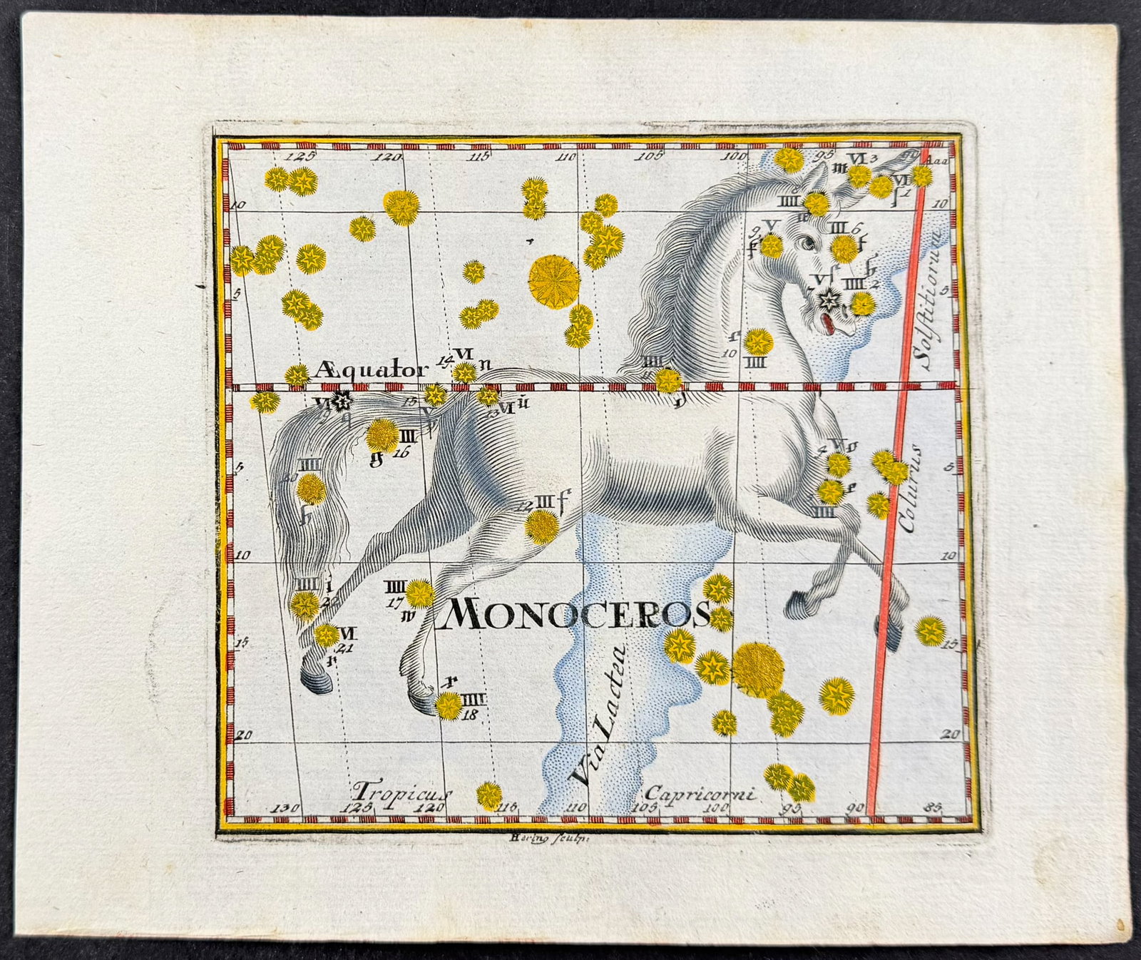 Thomas - Constellation or Celestial Chart of Monoceros (Unicorn) (1 of 1)