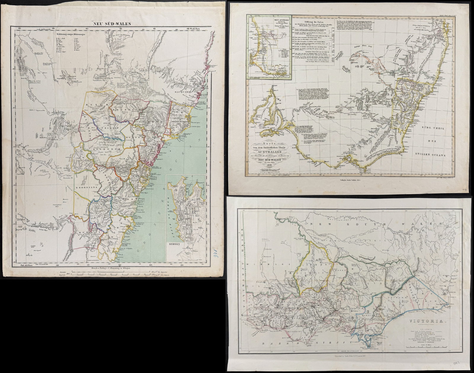 Lot of 5 Maps of Australia & New Holland (1 of 6)
