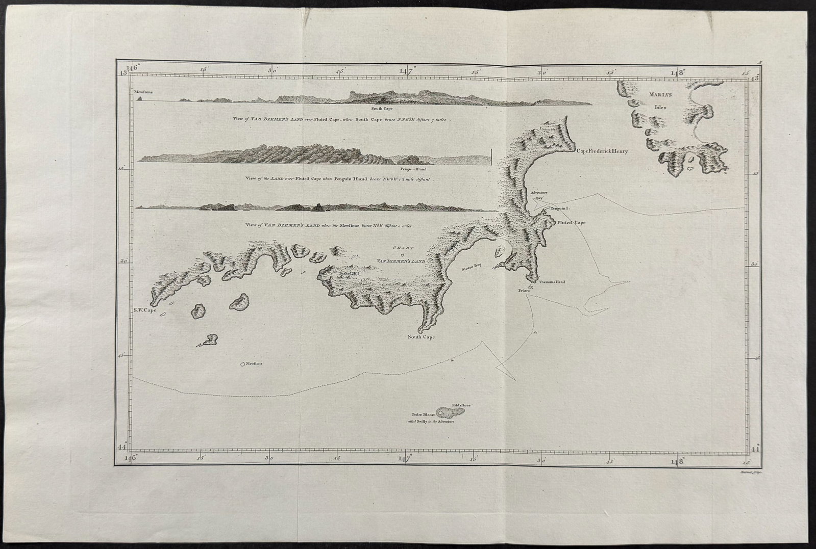 Captain Cook, Australia - Chart of Van Diemen's Land [New Holland] (1 of 1)