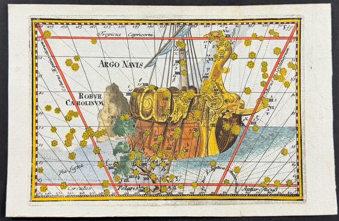 Thomas - Constellation or Celestial Chart of Argo Navis & Robur Carolinum (1 of 1)
