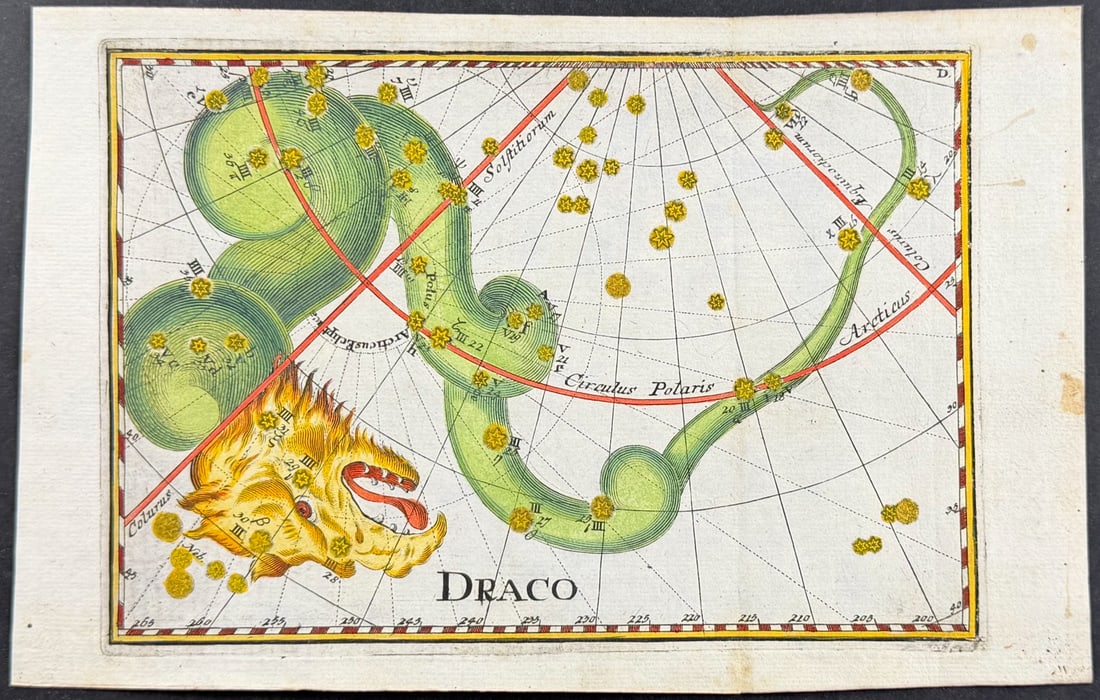 Thomas - Constellation or Celestial Chart of Draco (Dragon) (1 of 1)