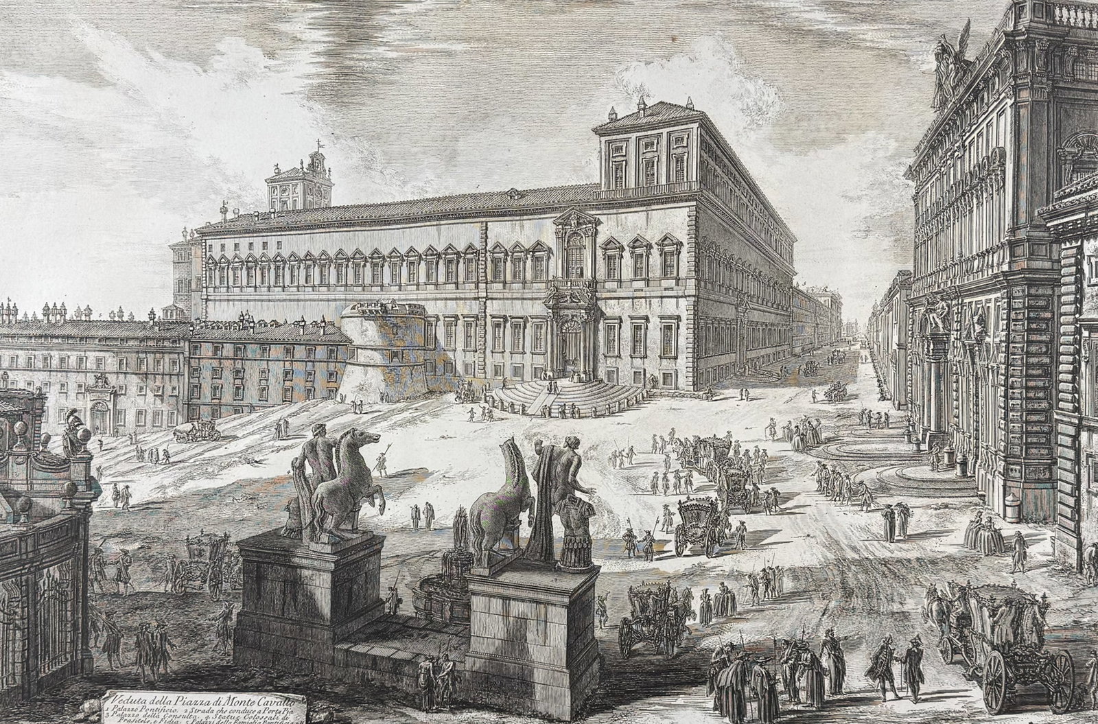 Piranesi, Folio - View of Piazza di Monte Cavallo [Veduta della Piazza di Monte Cavallo] (1 of 2)