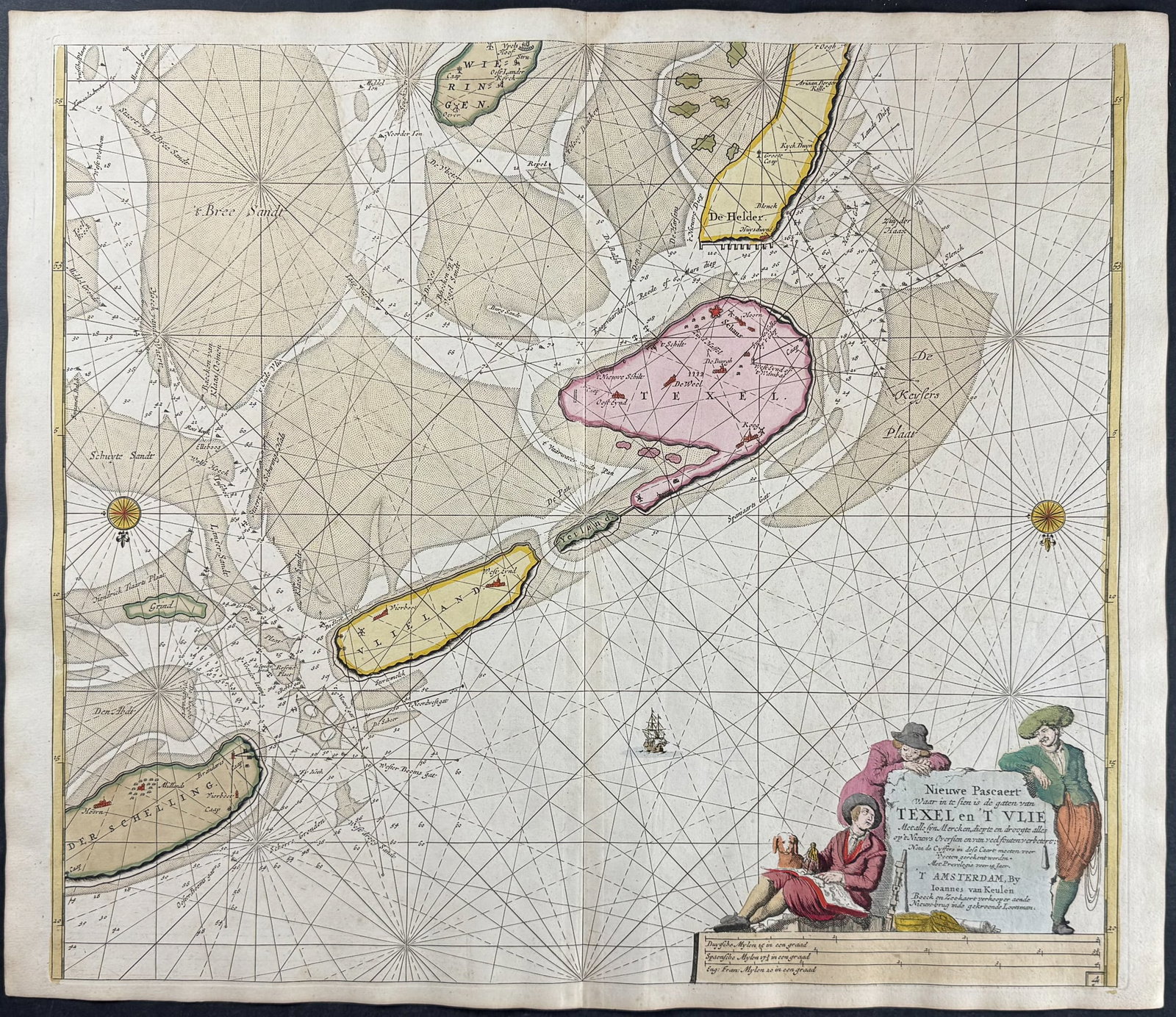 Van Keulen, Rare - Map of Texel and Vlieland (Netherlands) (1 of 1)