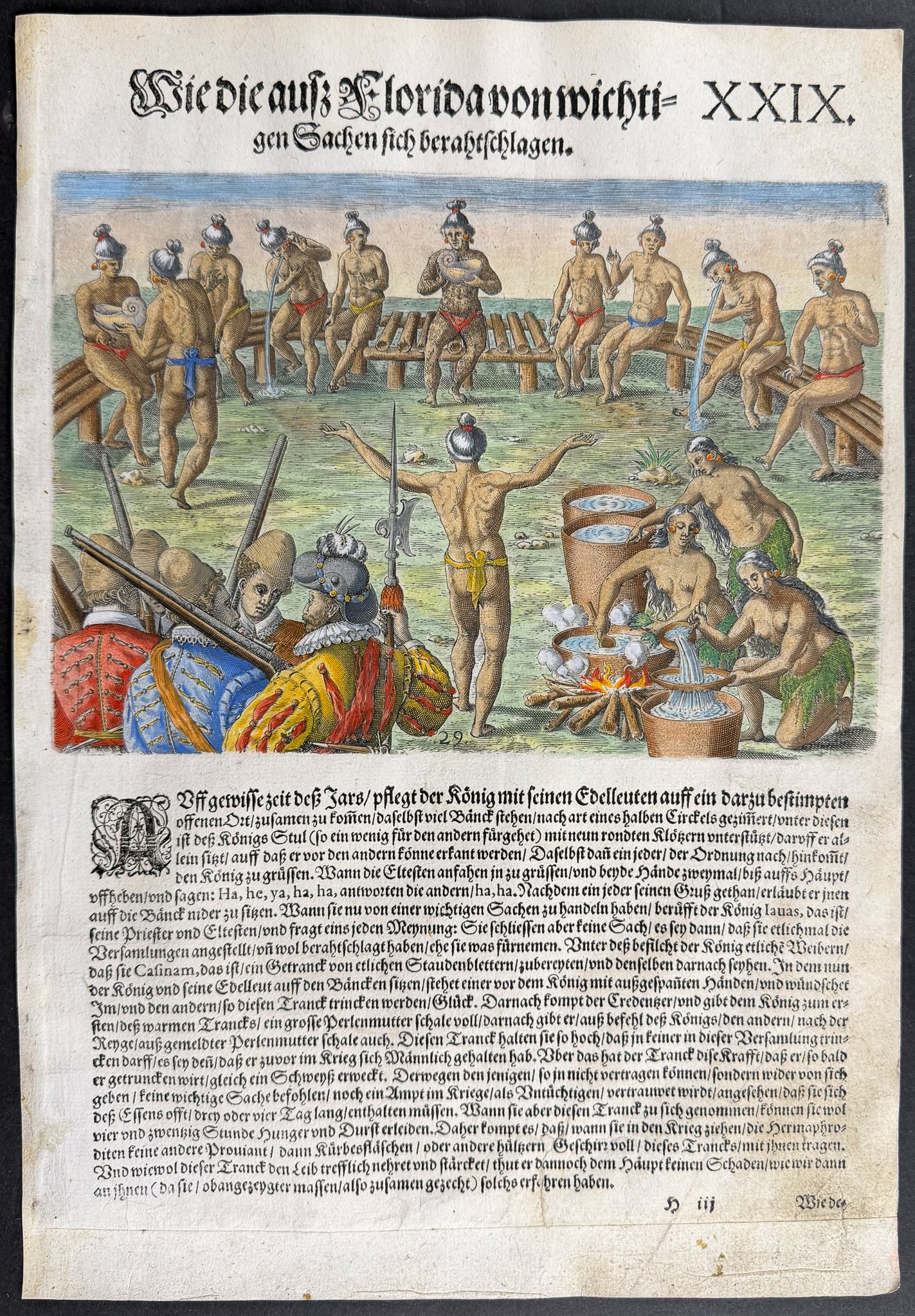 De Bry - Florida - Proceedings of the Floridians in deliberating on important affairs (1 of 1)