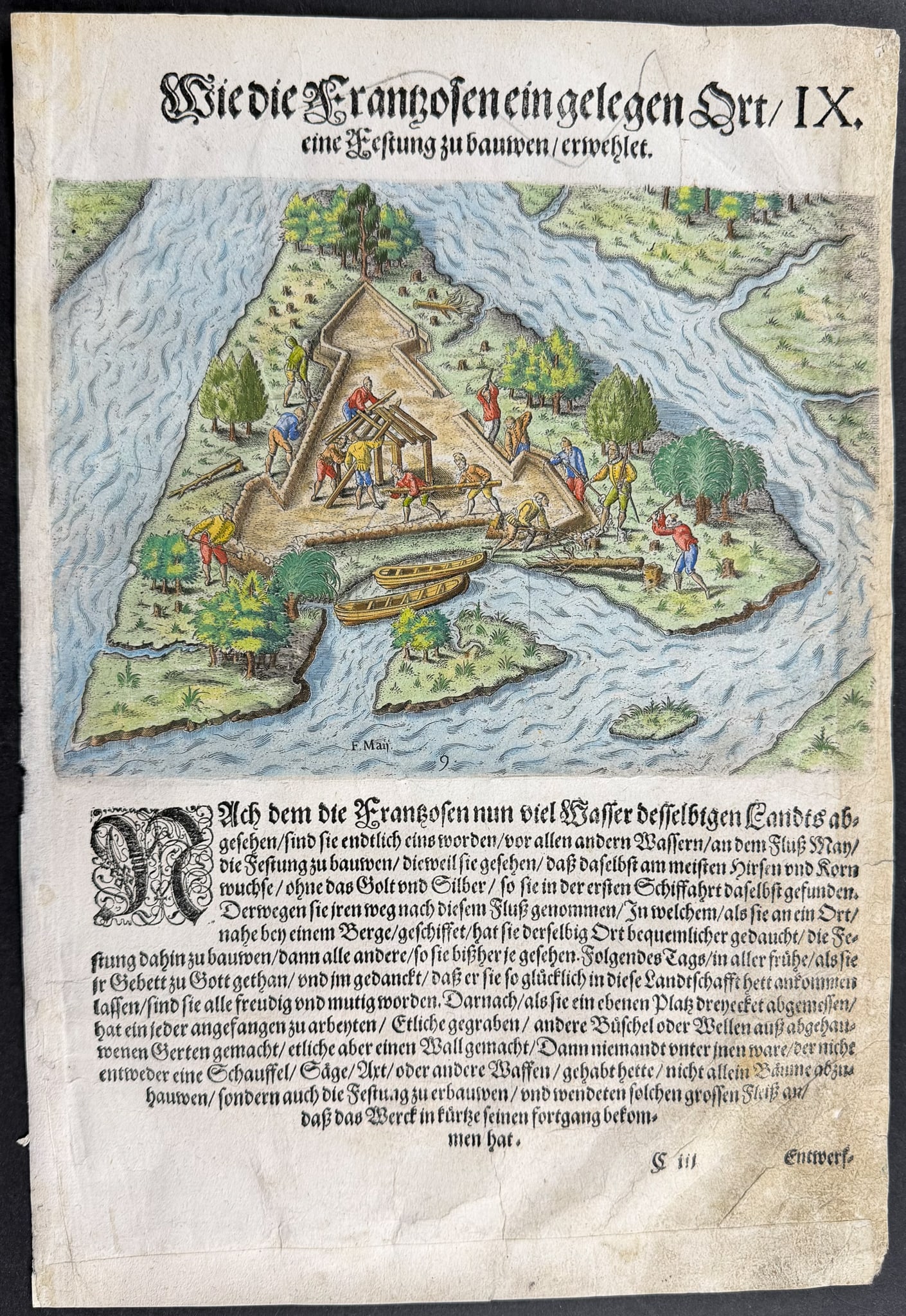 De Bry - Florida - The French select a location for building a fort (1 of 1)