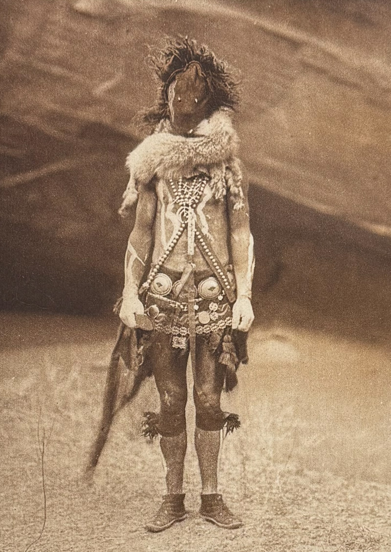 Edward Curtis - Nayenezgani - Navaho: This moving photogravure in quarto size is from Edward Curtis's The North American Indian being a Series of Volumes Picturing and Describing the Indians of the United States and Alaska. Edited by