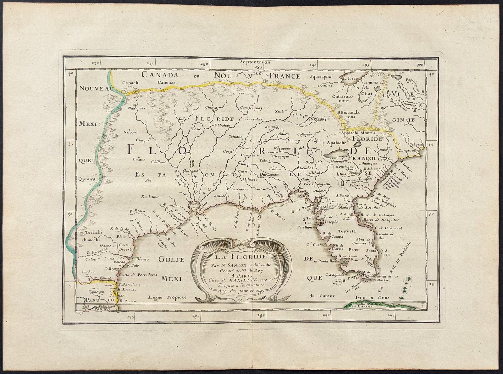 Sanson - Map of Florida (Southeast North America) (1 of 1)