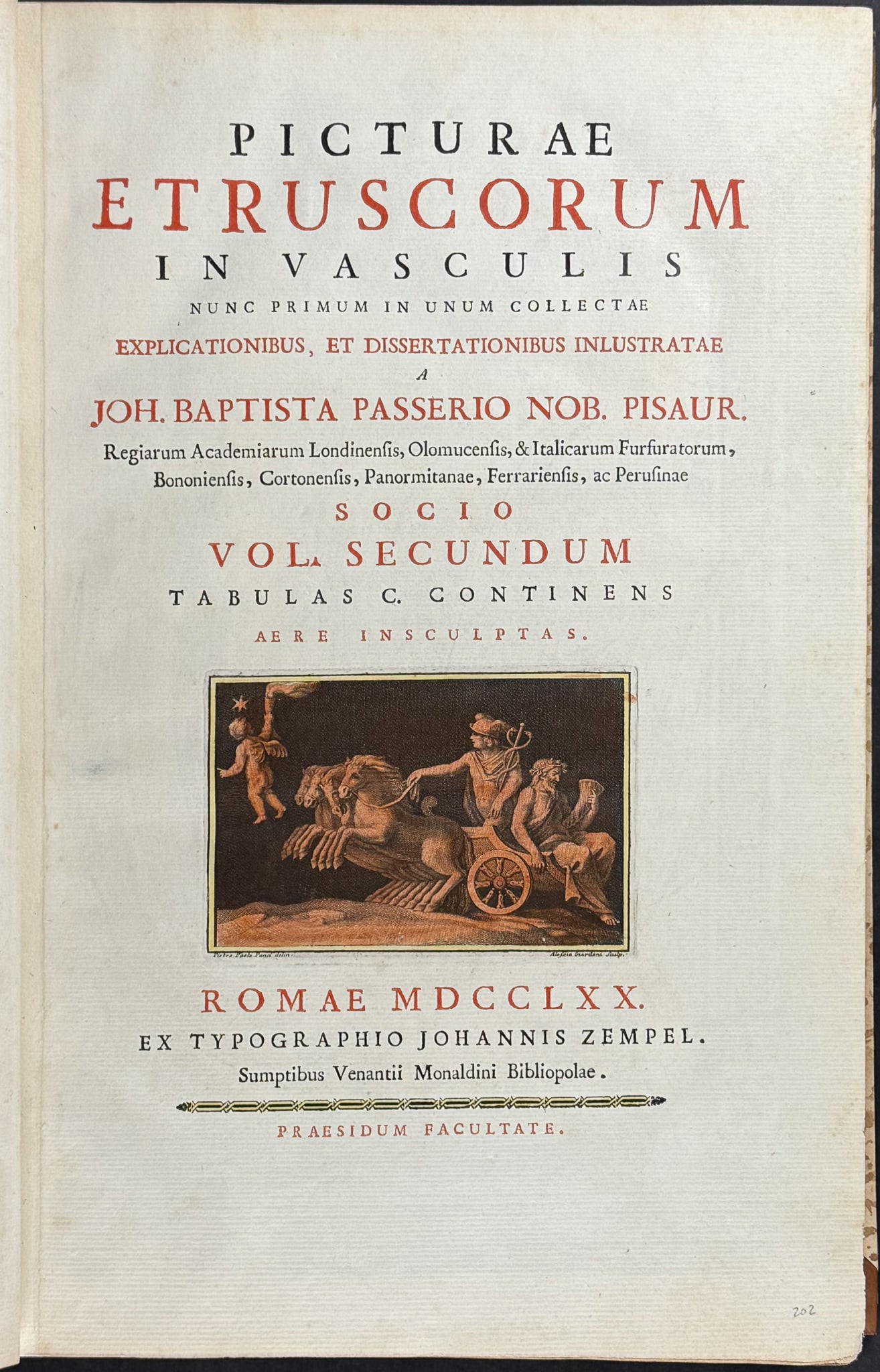 Passeri's Picturae Etruscorum.. - Volume 2 with 94 Hand-colored Engravings - 4