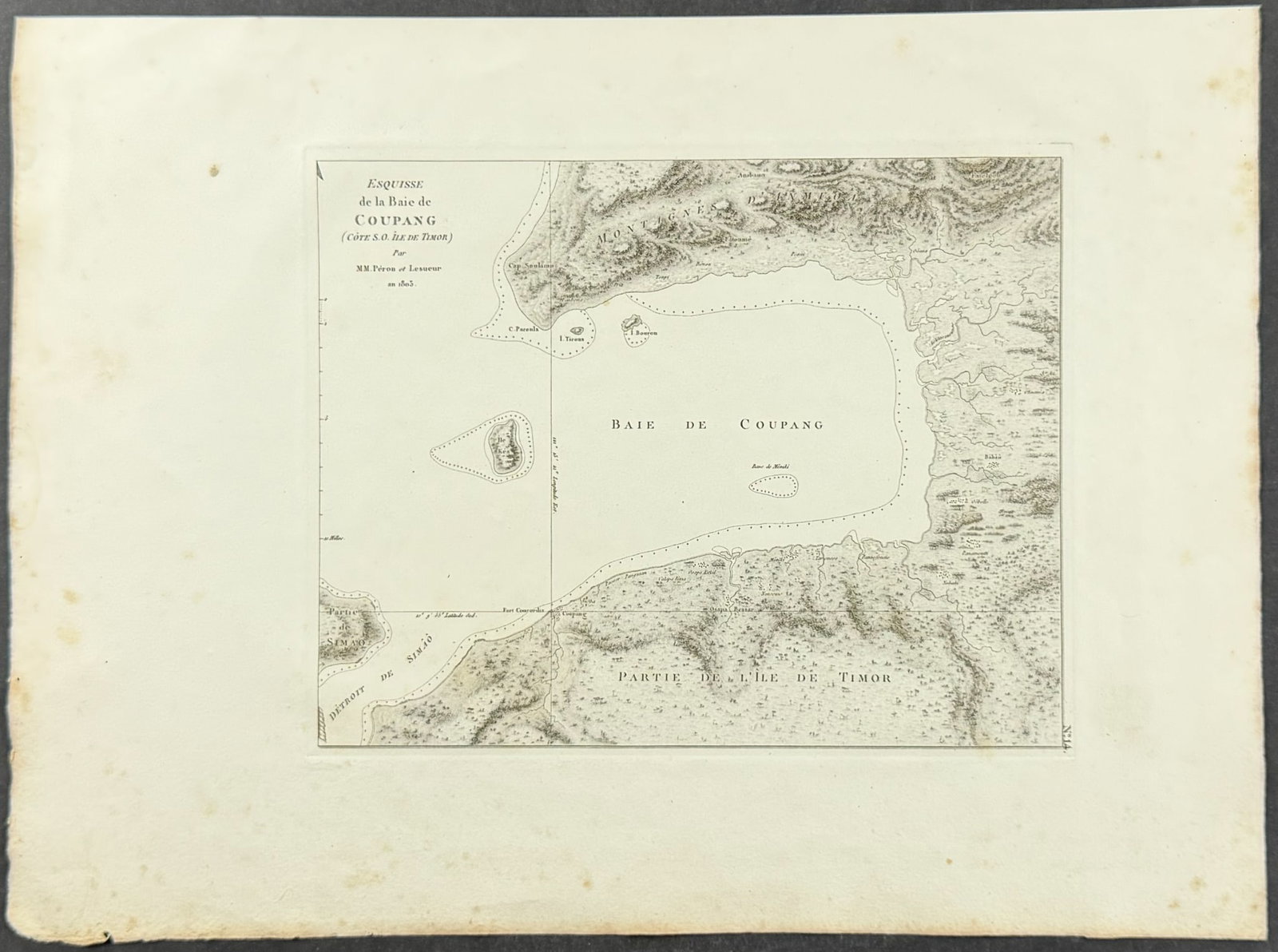Peron & Freycinet - Map of Australia (Baie du Coupang) [Australia, New Holland] (1 of 1)
