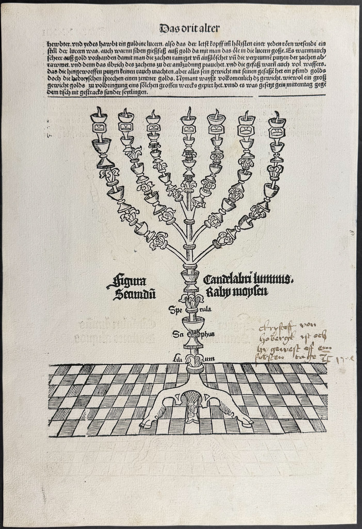 Schedel, pub. 1493 - Menorah (1 of 2)