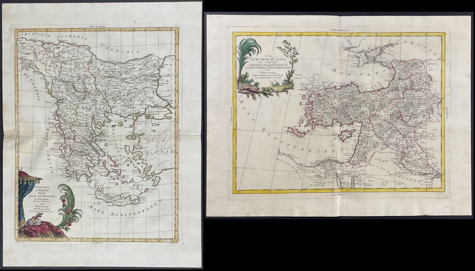 Zatta - Pair of Maps of Turkey (1 of 3)