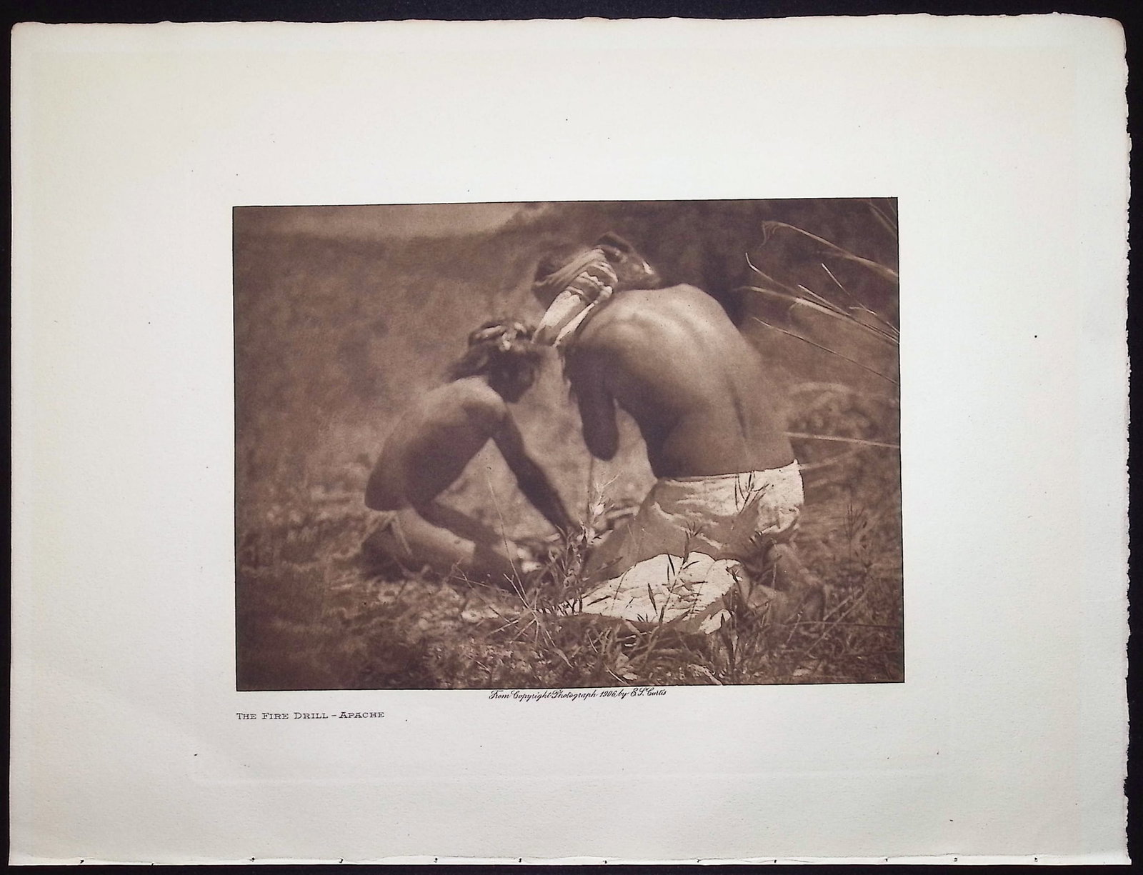 Edward Curtis - The Fire Drill - Apache - 2