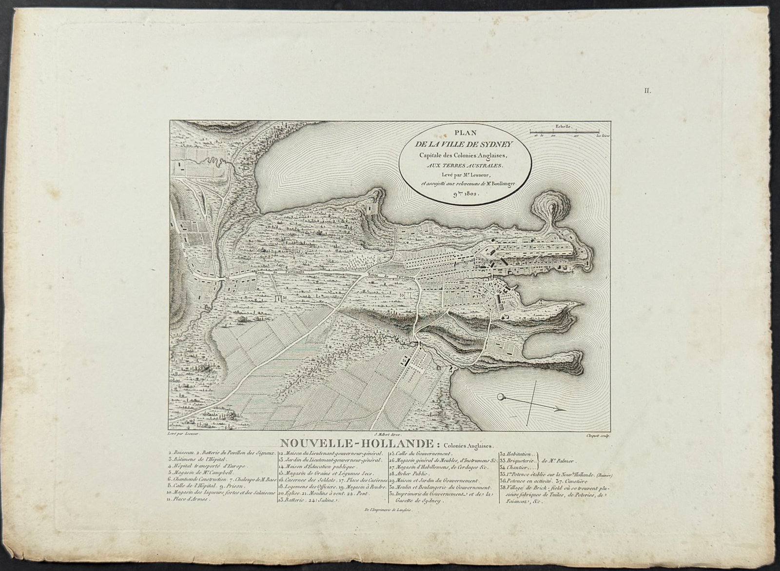 Peron & Freycinet - Plan of Sydney [Australia, New Holland] (1 of 1)