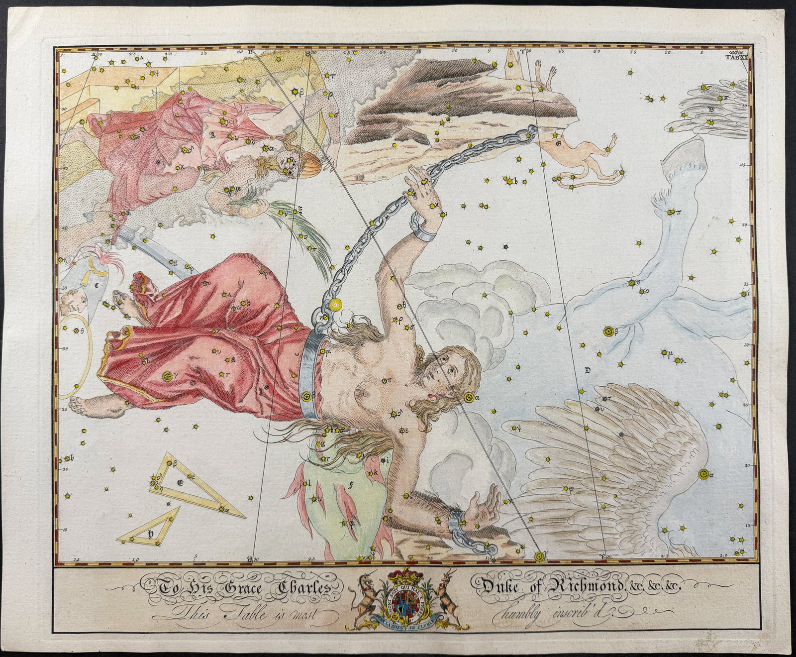 Bevis, Rare - Constellation or Star Chart of Andromeda, Chained Woman (1 of 1)