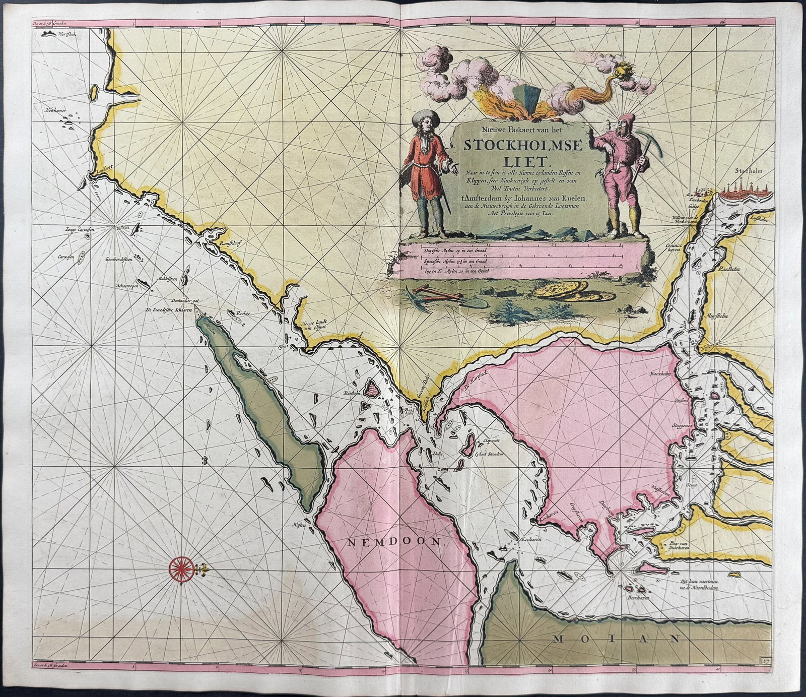Van Keulen, Rare - Map of Stockholm, Sweden (1 of 1)