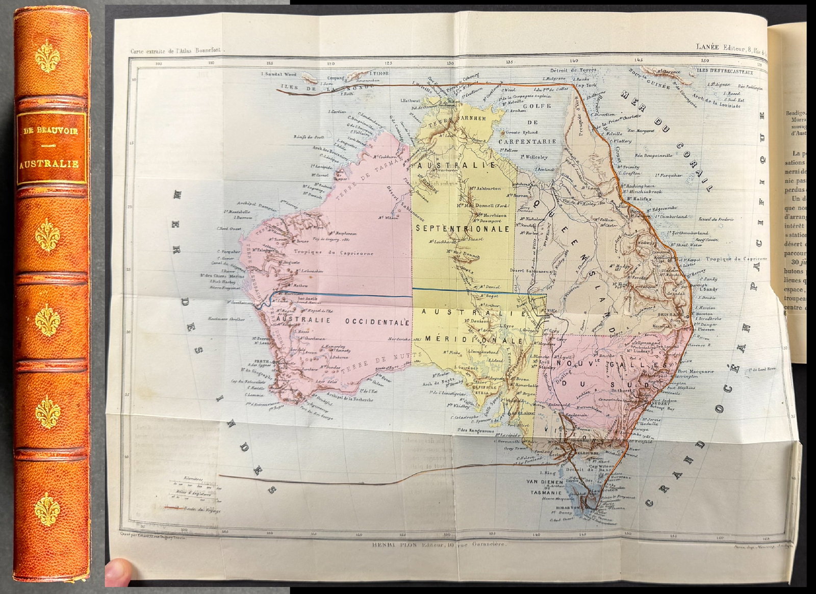 Beauvoir's Australia - Volume with 2 Maps & 2 Original Photographs (1 of 8)