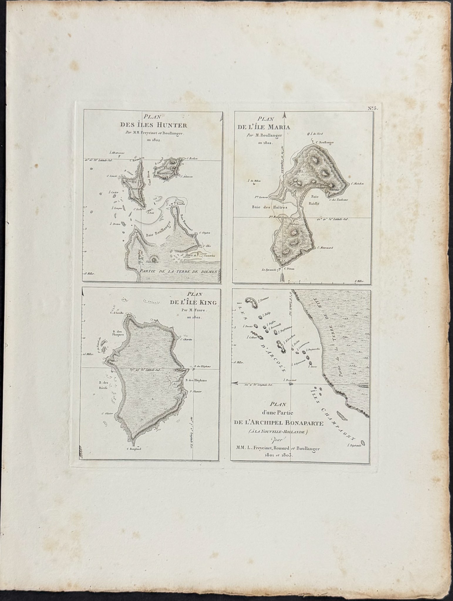 Peron & Freycinet - Maps of Islands off Australia [New Holland] (1 of 1)