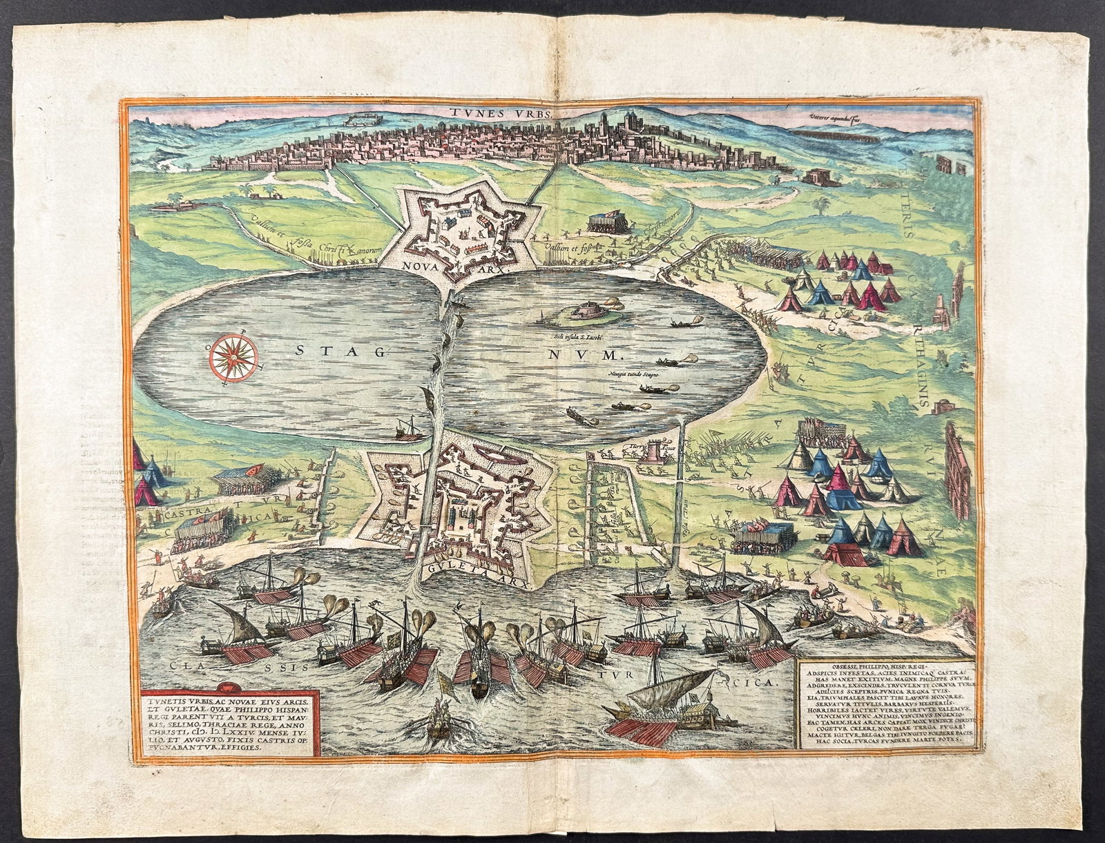 Braun & Hogenberg, pub. 1575 - View of Tunis, Tunisia, Africa (1 of 1)