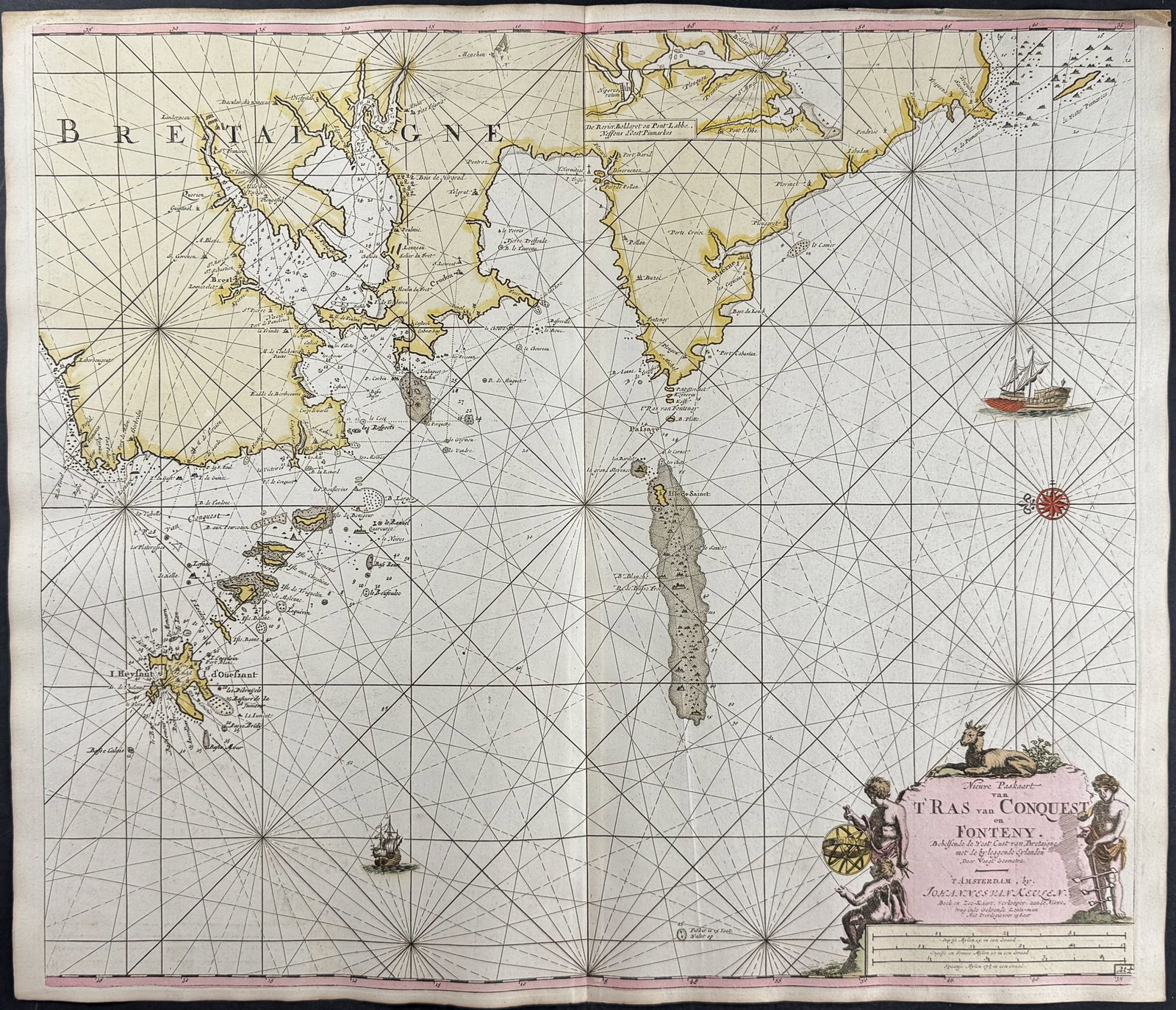 Van Keulen, Rare - Map of the West Coast of Brittany (1 of 1)